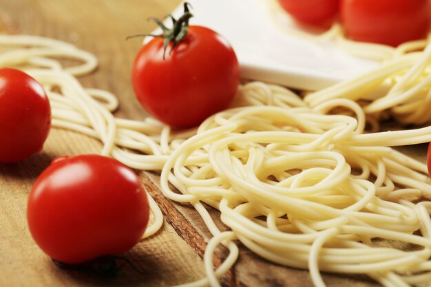 Tomate et spaghettis