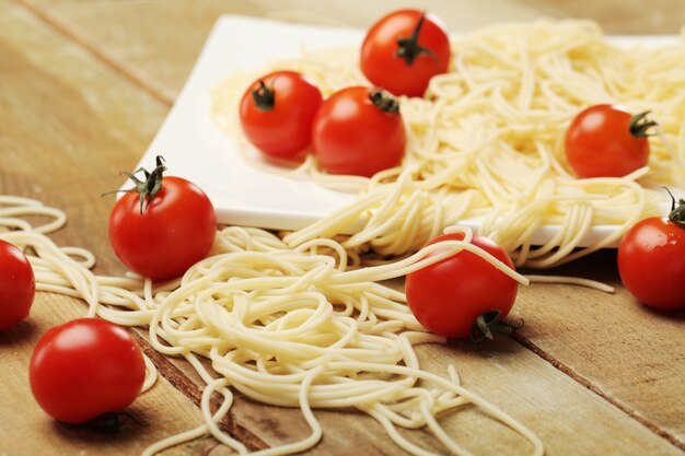 Tomate et spaghettis