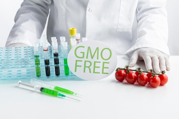 Tomates cerises génétiquement modifiées vue de face gratuite