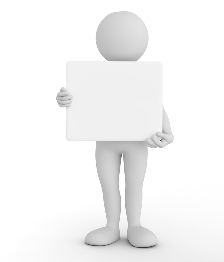Photo gratuit toon montrant une pancarte en blanc