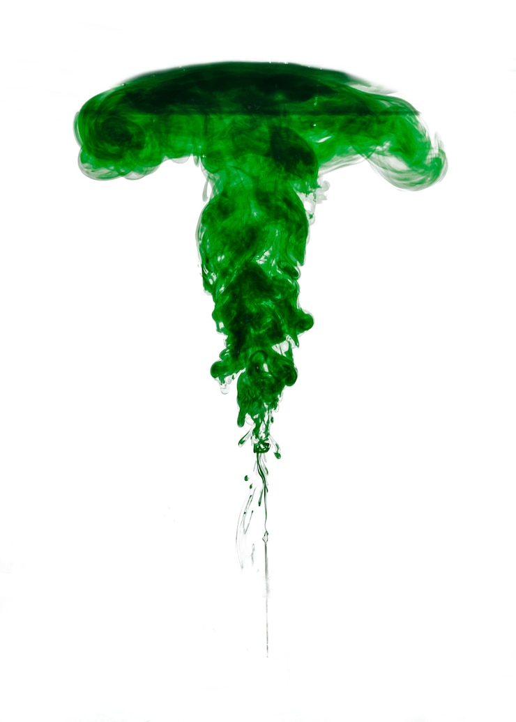 Photo gratuit tourbillon de peinture verte