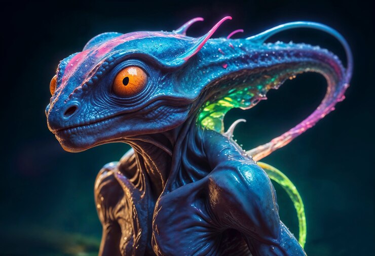 Photo gratuit le tournage de fantastic alien