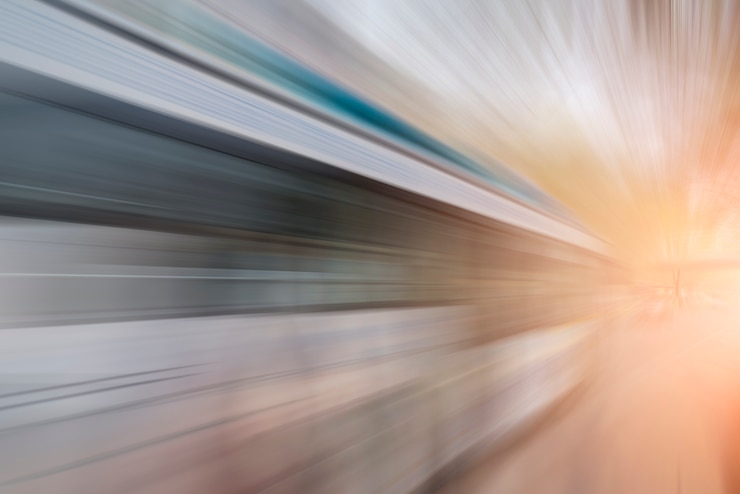 Photo gratuit train rapide