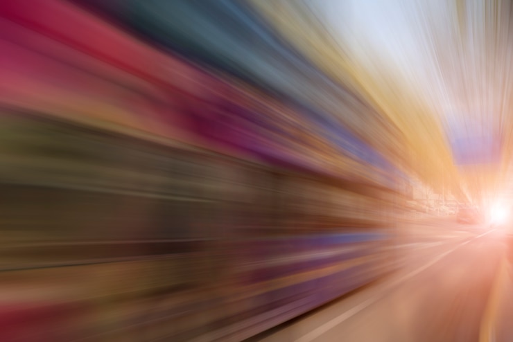 Photo gratuit train rapide