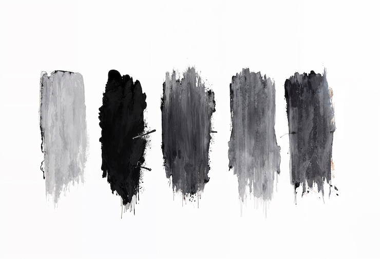 Photo gratuit des traits de couleur artistiques isolés