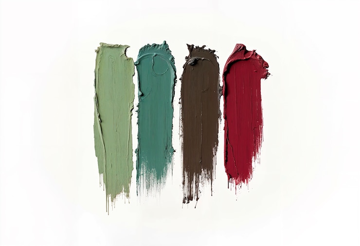 Photo gratuit des traits de couleur artistiques isolés