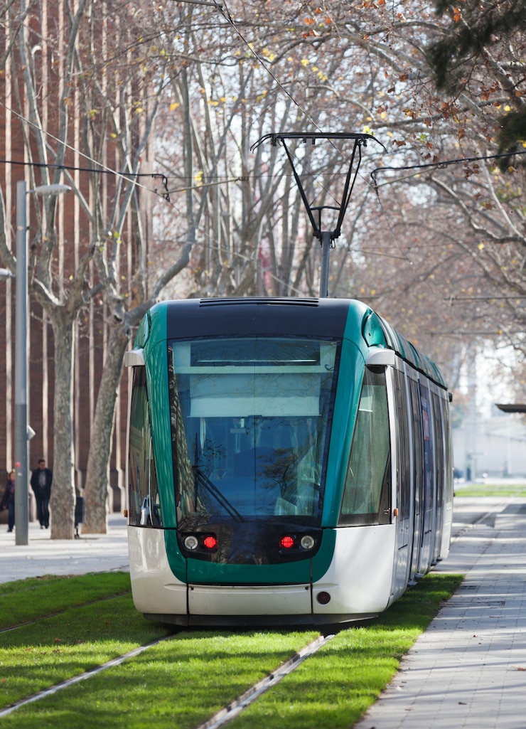 Photo gratuit tramway dans la rue