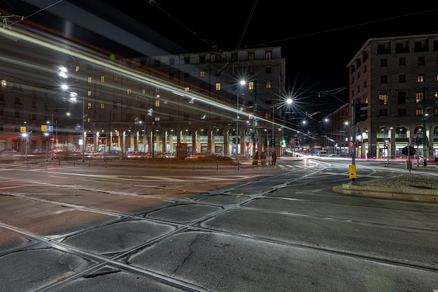 Tramway à quartier navigli de Milan