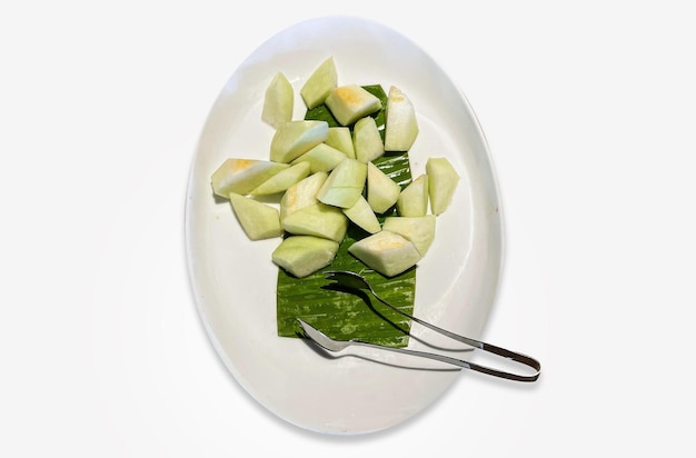 Photo gratuite des tranches de melon sur l'assiette