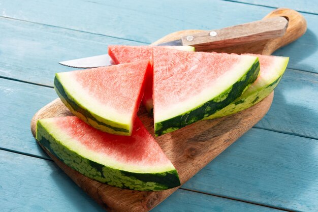 Tranches de melon d'eau fraîche