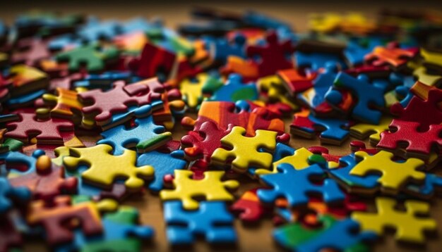 Le travail d'équipe crée la solution au puzzle généré par l'IA