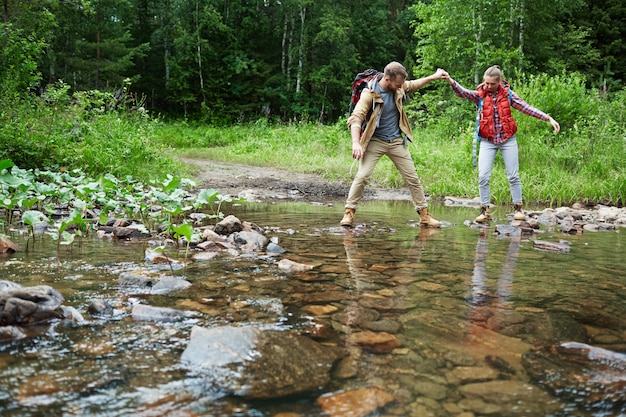 Traverser la rivière