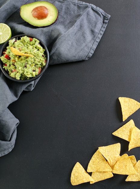 Photo gratuite trempette au guacamole