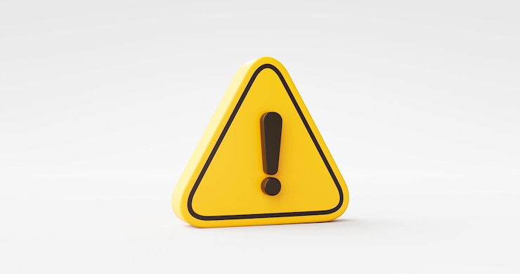 Photo gratuit triangle jaune réaliste avertissement ou panneau de signalisation icône ou symbole danger avertissement notification alerte fond illustration 3d