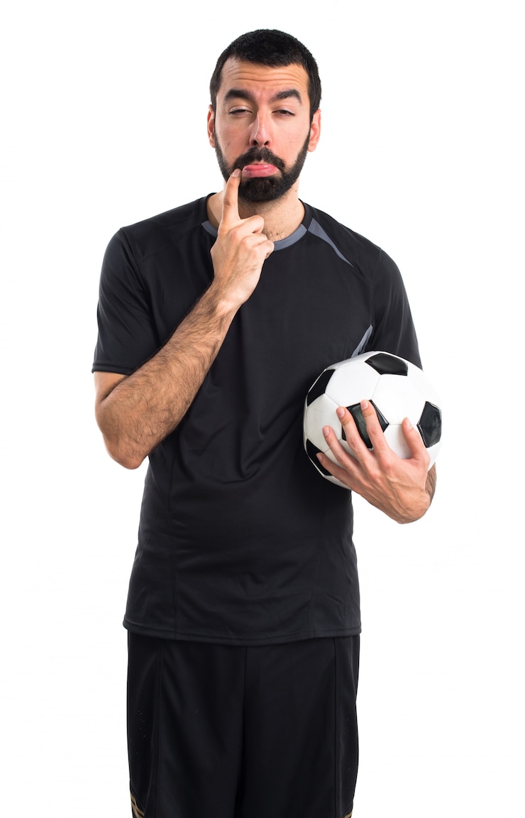 Photo gratuit triste joueur de football