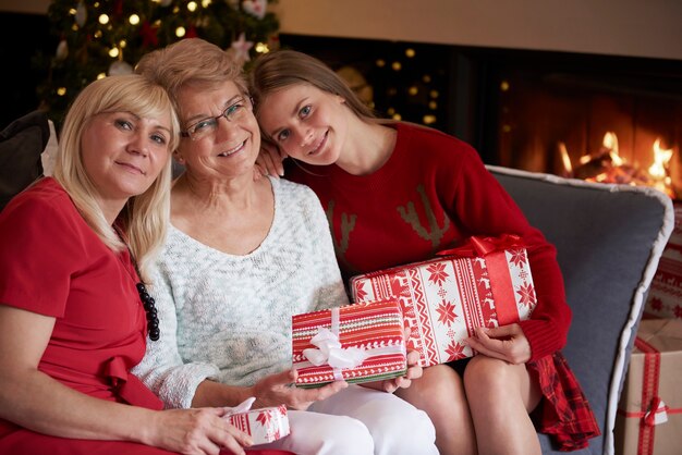 Trois générations de beauté à Noël