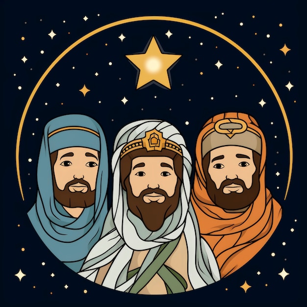 Photo gratuite trois hommes avec des turbans