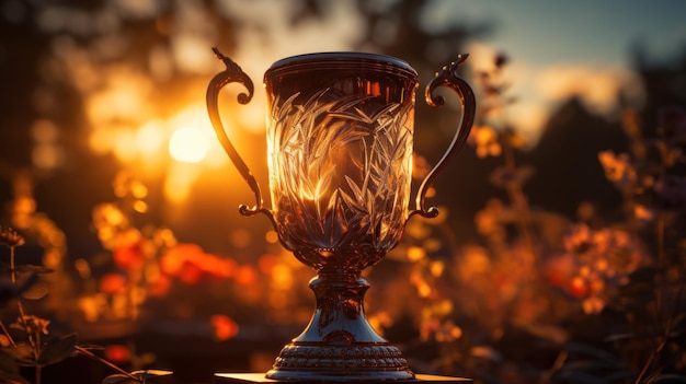 Photo gratuite le trophée est un symbole de triomphe et de réussite.