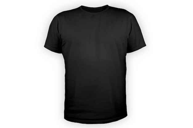 Tshirt noir uni sur fond blanc