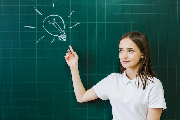 Étudiant ayant une idée