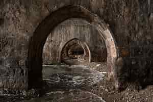 Photo gratuite tunnels aquatiques de la vieille ville sur la côte d'alanya