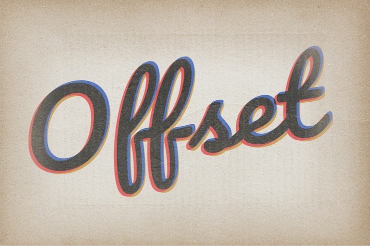 Photo gratuit typographie de style vintage décalé sur fond marron