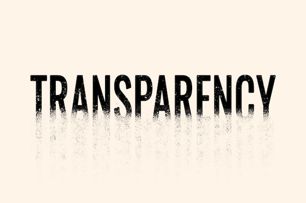 Photo gratuite typographie de transparence en police crumble
