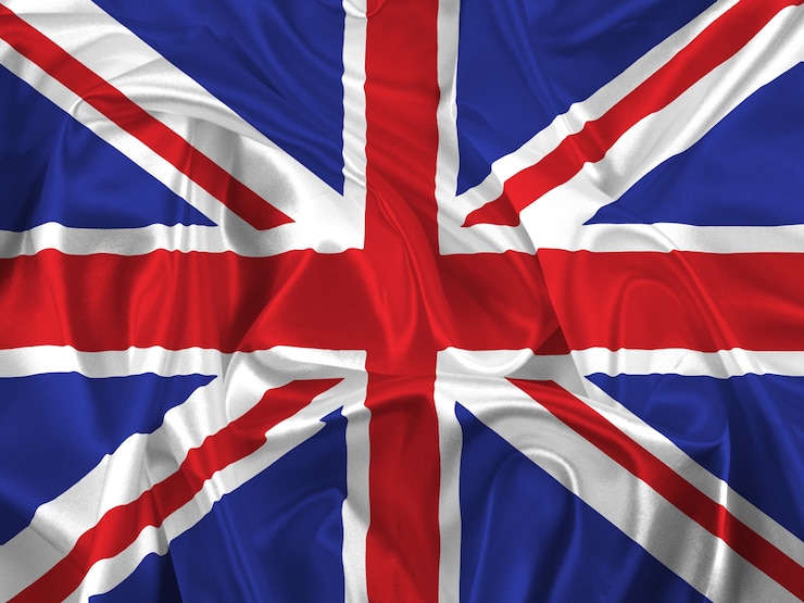 Photo gratuit union jack avec des plis et des plis