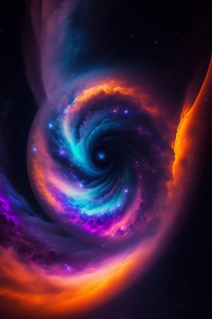 Photo gratuite l'univers est une galaxie spirale.