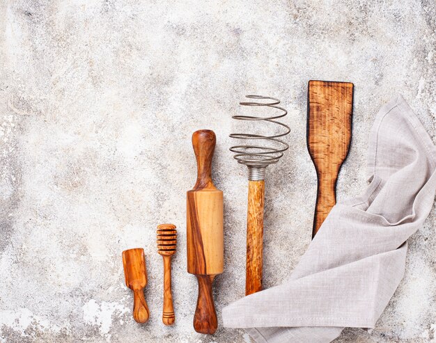 Ustensiles De Cuisine En Bois Dolivier Télécharger Des