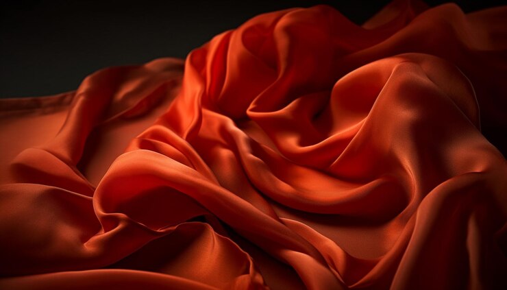 Photo gratuit vagues de satin de soie d'une lueur de passion vibrante générées par l'ia