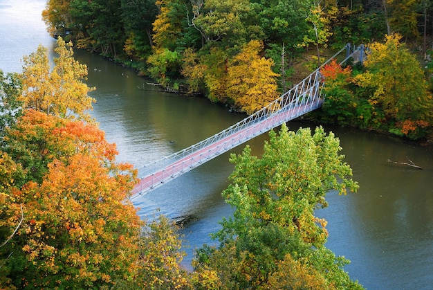 Photo gratuite vallée de la rivière hudson en automne