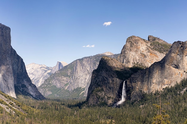 Photo gratuite vallée de yosemite. parc national de yosemite, cascade