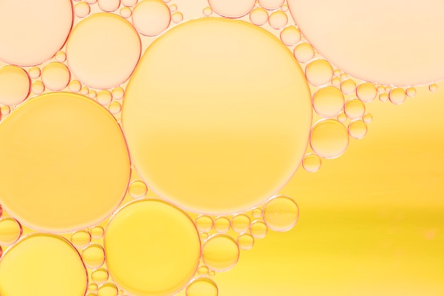 Variété de texture de bulles abstraites jaune