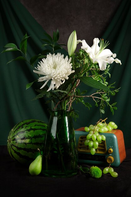 Vase à fleurs baroque comme photographie