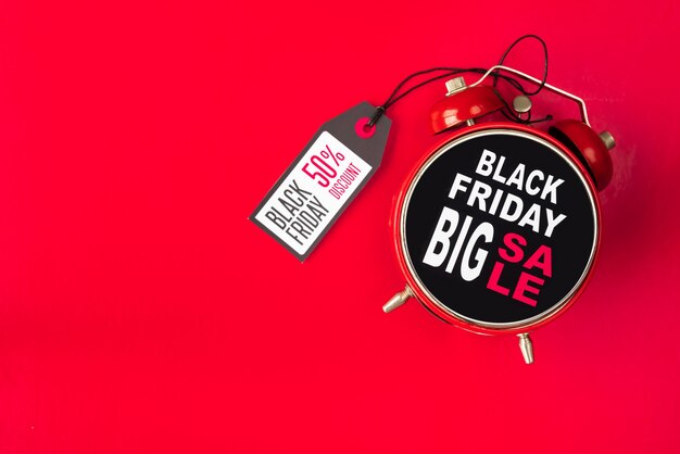 Vendredi noir grosse vente réveil avec étiquette