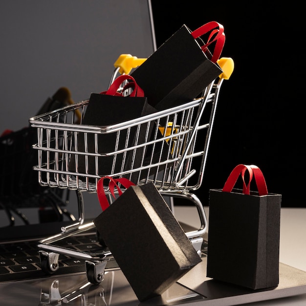 Photo gratuite ventes d'achats du cyber monday