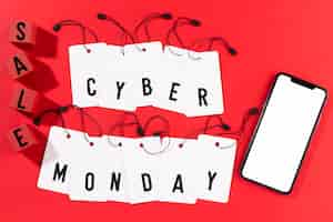 Photo gratuite ventes d'achats du cyber monday