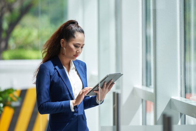 Vérification des données sur une tablette