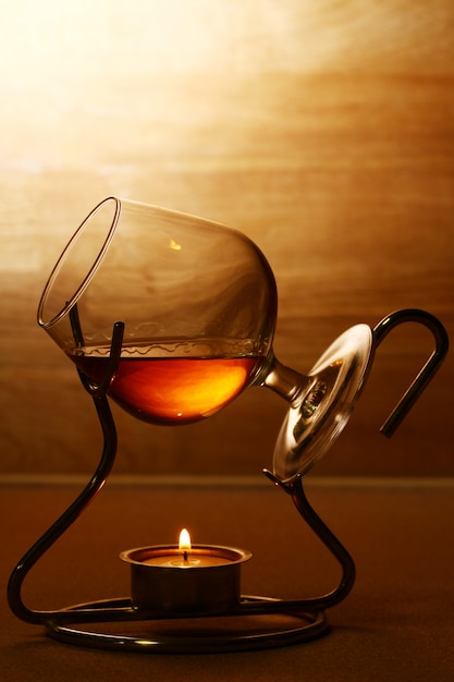 Verre de cognac chaud