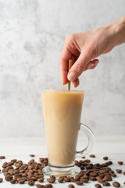 Verre à mélanger avec frappucino