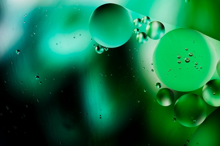 Photo gratuit vert rosée sur fond abstrait matin aqueux