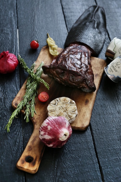 Viande rôtie aux épices