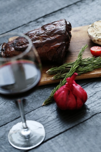 Viande rôtie aux épices