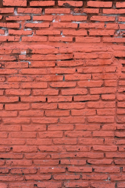 Vieux fond de mur de brique verticale