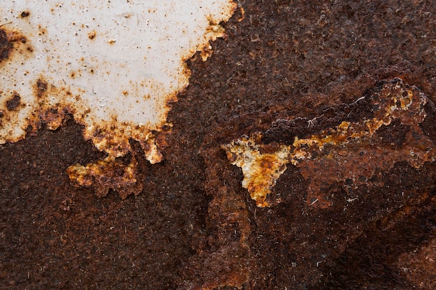 Vieux gros plan de surface métallique rouillée