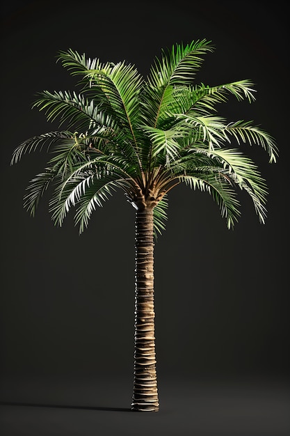 Photo gratuite view of green palm tree species with beautiful foliage