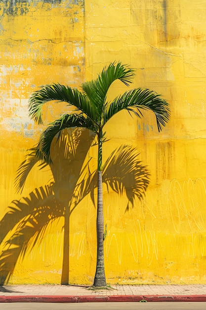 Photo gratuite view of palm tree species with green foliage