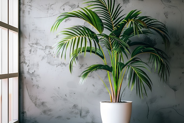 Photo gratuite view of palm tree species with green foliage