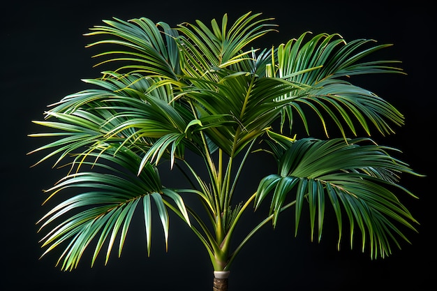 Photo gratuite view of palm tree species with green foliage